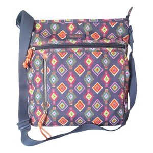 Vera Bradley Colorful Travel Ready Patterned Mini Medallion Crossbody Bag